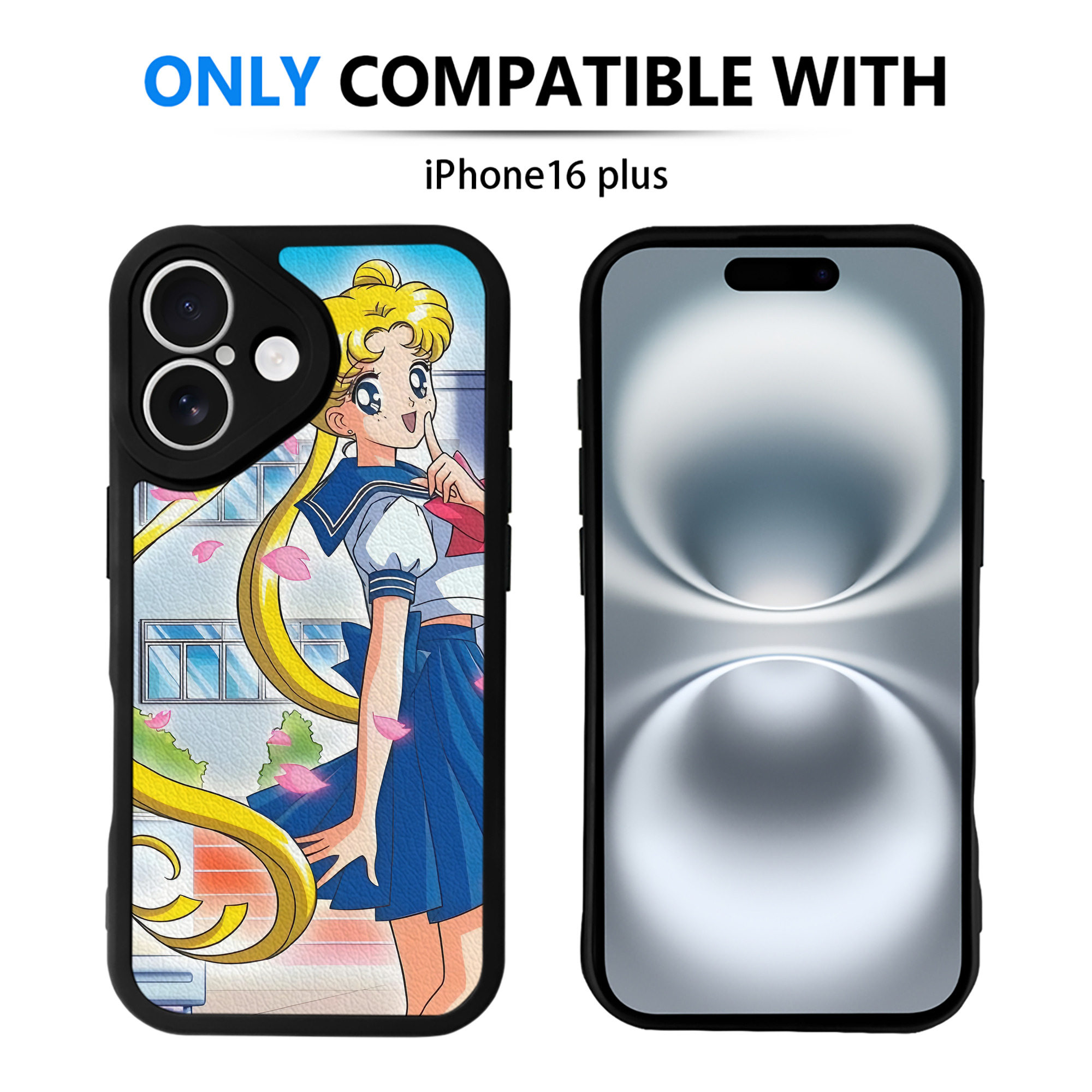 （画像用） 美少女戦士セーラームーン Sailor Moon 【iPhone 16シリーズ対応】シリコンスマホケース（レザー調） 材質：シリコン